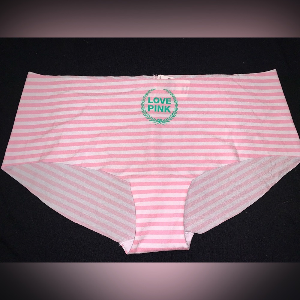 Victoria’s Secret Pink Originals No Show Cheekster Panties Pink Stripe Originals